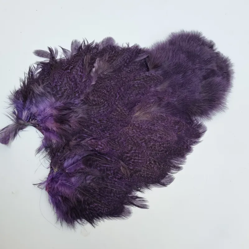 Whiting Coq de Leon Hen Soft Hackle with Chickabou in Speckled Purple-2